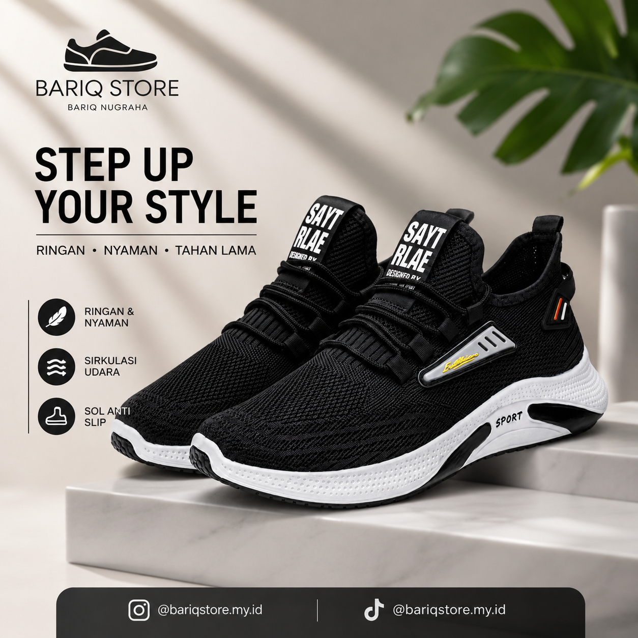 Ventrox Runner – Sepatu Sneakers Pria Breathable