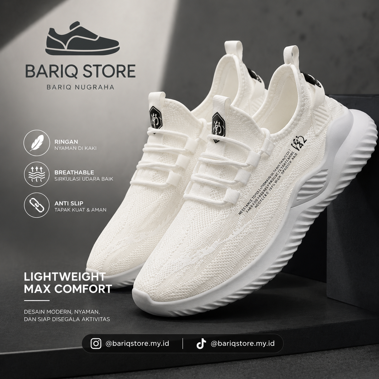 Sepatu Sneakers Casual Putih