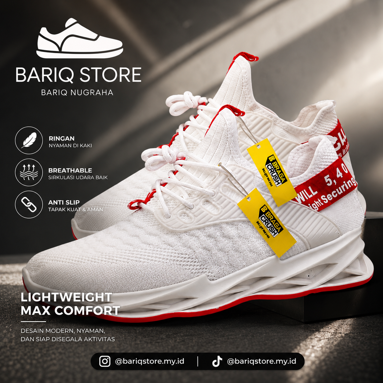 Sepatu Sneakers Casual Putih