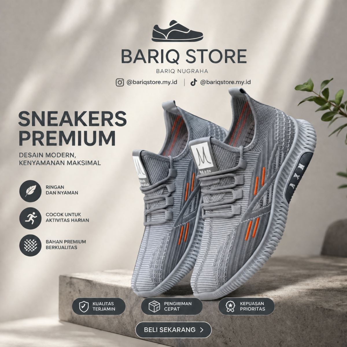 Sneakers Casual Abu Abu