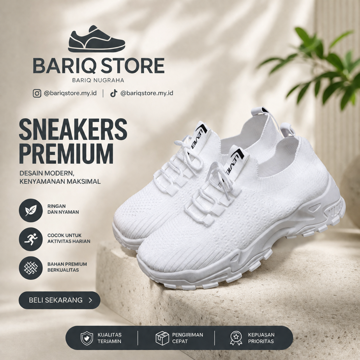 Sneakers Casual Putih Perempuan