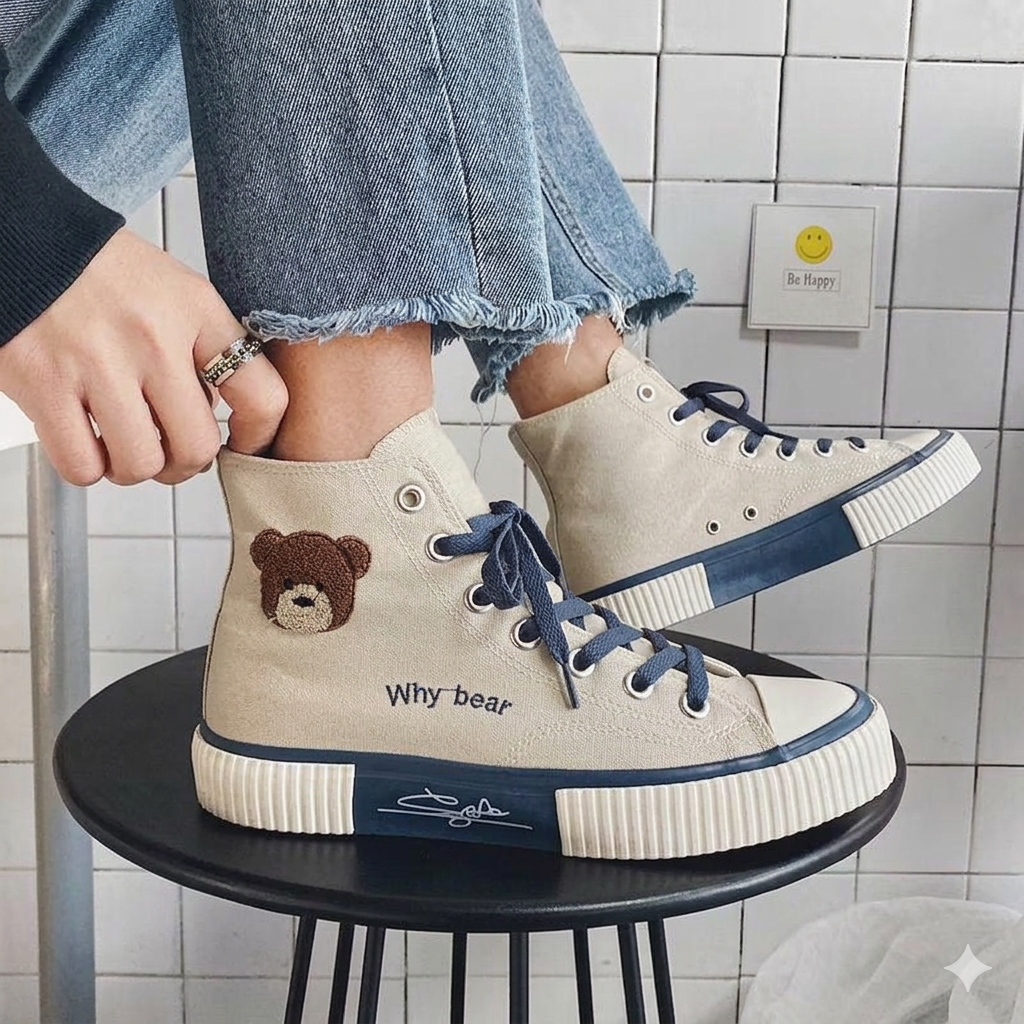 Sepatu High Cut Bear Korea Style