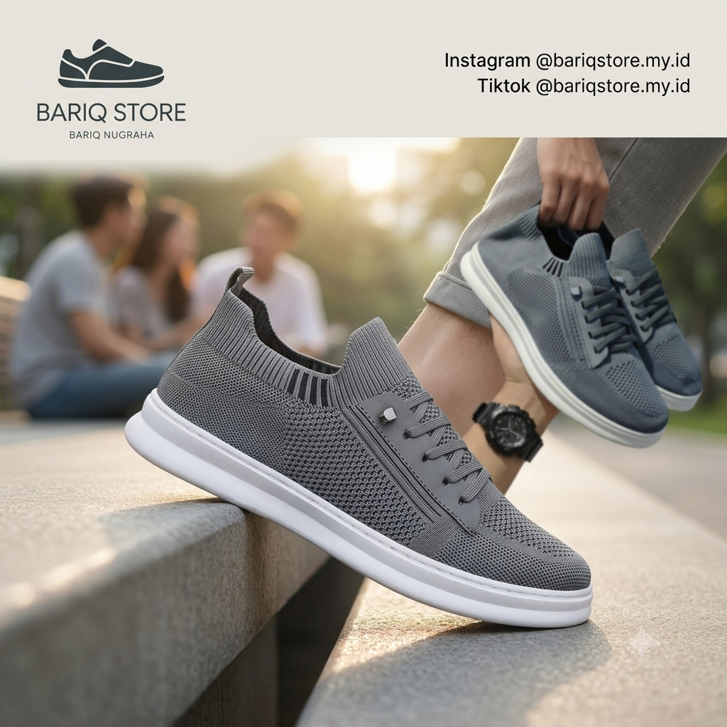 Sepatu Naxus Warna Abu Abu
