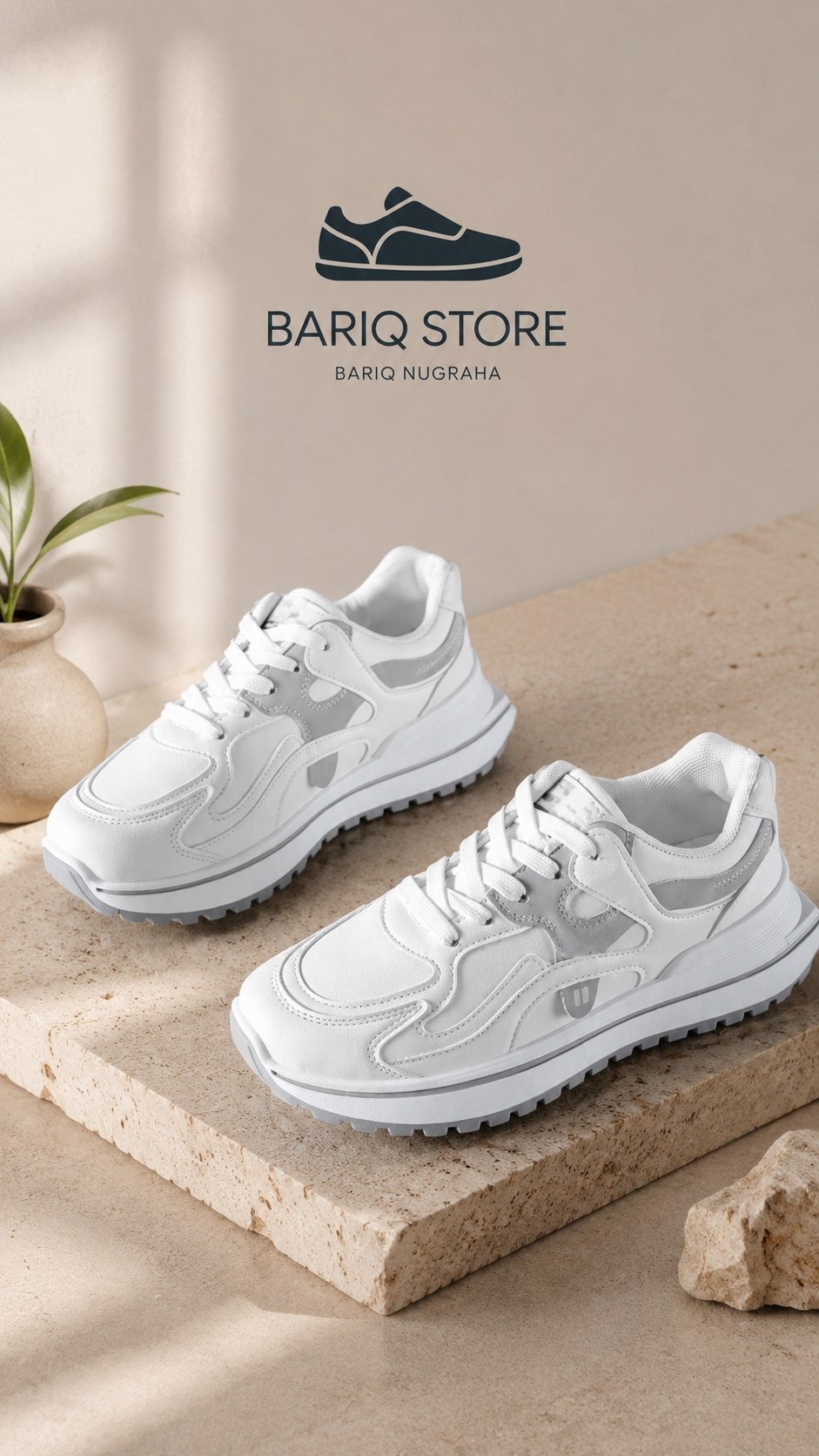 Sepatu sneakers wanita putih