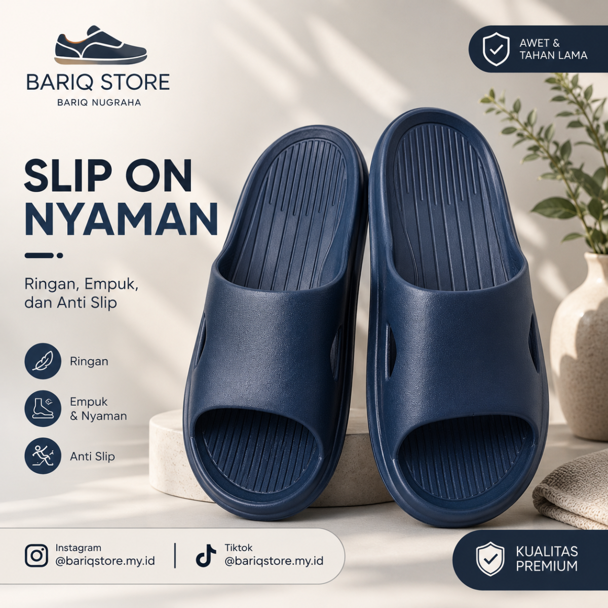 Sandal warna biru