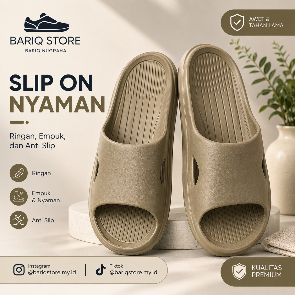 Sandal warna khaki